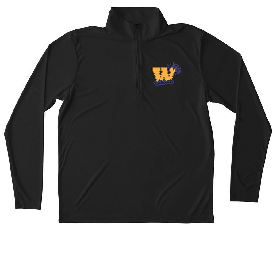 Woodland Elementary School- Quarter zip, a Black Unisex Performance Quarter Zip Pullover