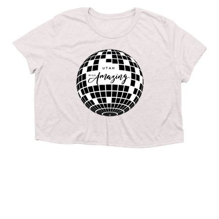 2026UtahReps, a Heather Dust Women?s Flowy Cropped Tee