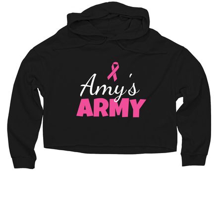 Amy's ARMY Hoodies, a Black Women?s Lightweight Cropped Hoodie