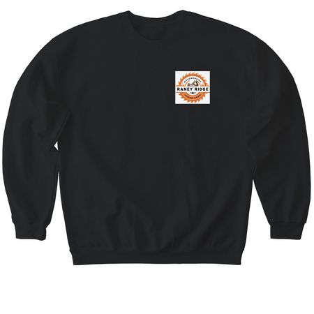Raney Ridge Woodworking & More, a Black Softstyle Crewneck Sweatshirt