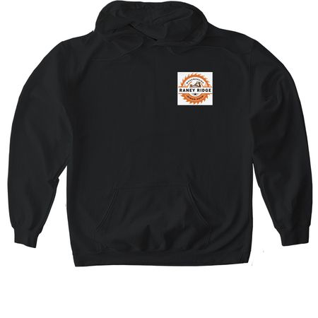 Raney Ridge Woodworking & More, a Black Gildan Softstyle Pullover Hoodie