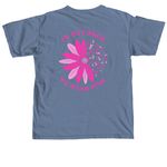 Breast Cancer Awareness, a Blue Jean Comfort Colors Unisex Tee (back-view)