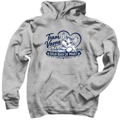 Team Vaona ~ Helping Cats Through Complex Med, a Sport Grey Pullover Hoodie