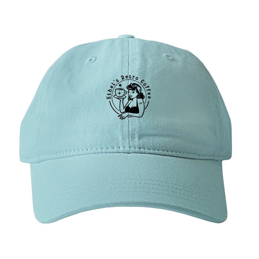 Ethel's hats!&nbsp;, a Aqua Printed Pigment Dye Baseball Cap