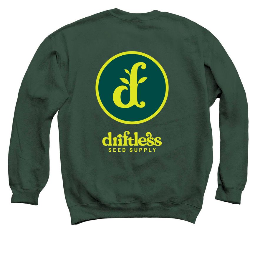 Driftless Seeds T-shirts and Hoodies, a Forest Crewneck Sweatshirt (back-view)