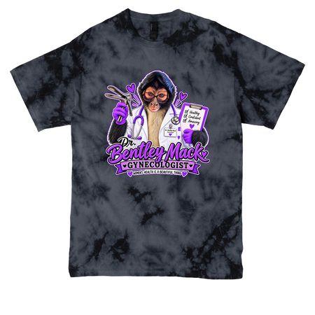 Dr. Bentley, a Black Crystal Tie Dye Tee