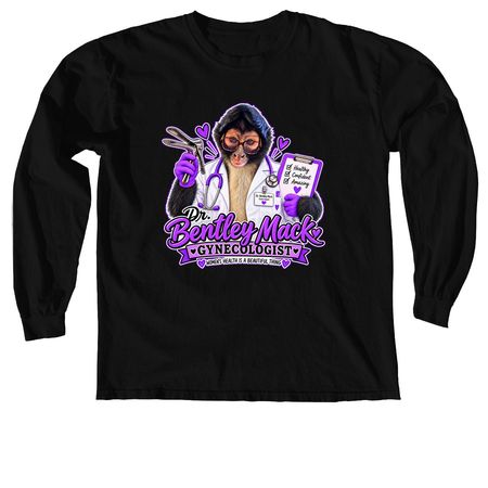 Dr. Bentley, a Black Comfort Colors Long Sleeve Tee