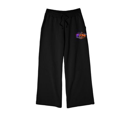 FOM SWEATPANTS, a Black Women's French Terry Wide Leg Pants