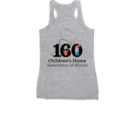 160 Logo, a Athletic Heather Women's Racerback