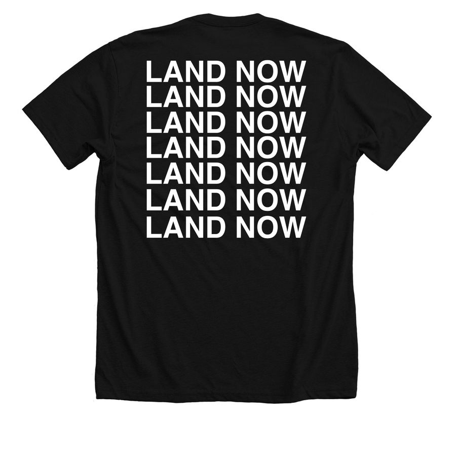 I'll Land When I'm Dead, a Solid Black Blend Premium Unisex Tee (back-view)