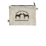 Checking In!, a Natural 9"x7" Hemp Blend Pouch (back-view)
