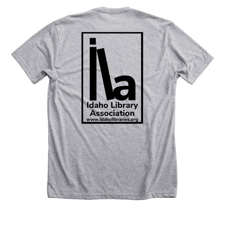 Libraries - Something for Everyone, a Athletic Heather Premium Unisex Tee (back-view)