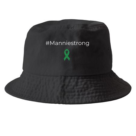 Mannie Support Squad Fundraiser, a Black Printed Bucket Hat