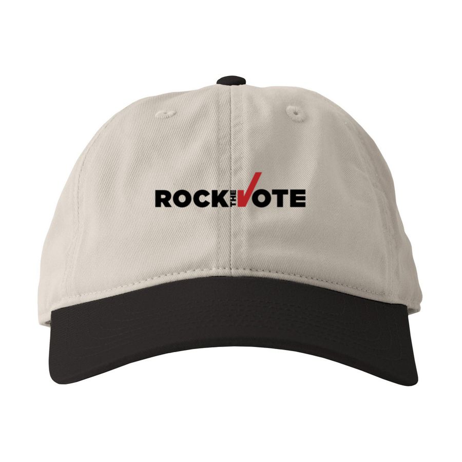 RTV Classic Baseball Cap, a Oyster/ Black Printed Eco Baseball Cap