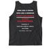 Kilometers for Kerrie, a Black Comfort Colors Tank Top (back-view)