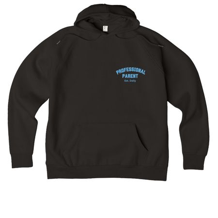 Professional Parents, a Deep Black Allmade Organic CVC Pullover Hoodie
