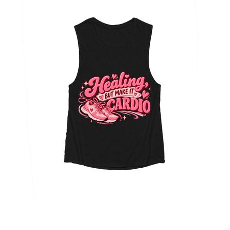 Healing but make it cardio&nbsp;, a Black Women's Muscle Tank