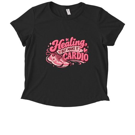 Healing but make it cardio&nbsp;, a Deep Black Allmade Eco Triblend Women?s Scoop Neck Tee
