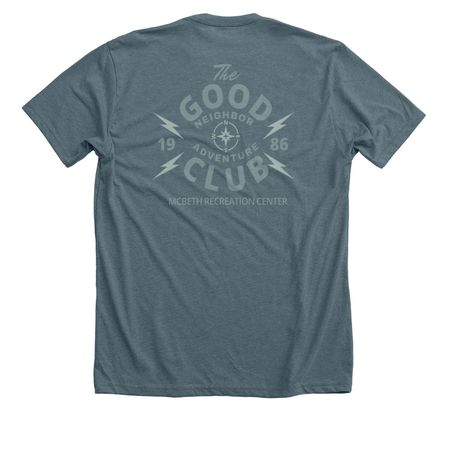 The Good Neighbor Adventure Club&nbsp;, a Heather Slate Premium Unisex Tee