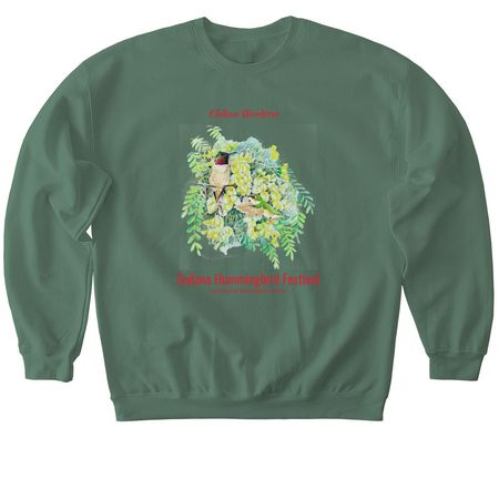 Chilean Woodstar 2026 Sedona Hummingbird Fest, a Military Green Softstyle Crewneck Sweatshirt