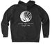 Crane Tiger Hoodie White Logo, a Dark Heather Grey Stanley/Stella Unisex Cultivator 2.0 Zip Up Pullover Hoodie (back-view)