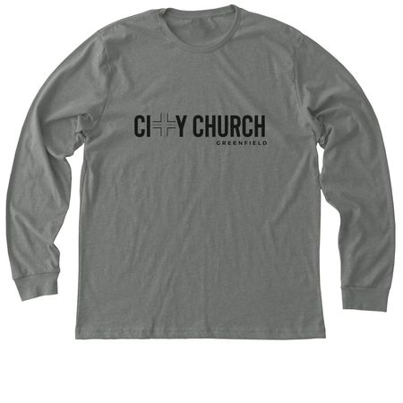 City Church Original, a Deep Heather Premium Long Sleeve Tee