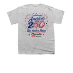 America250, Bar Harbor, a Sport Grey Youth Unisex Tee (back-view)