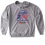 America250, Bar Harbor, a Sport Grey Gildan Softstyle Pullover Hoodie (back-view)