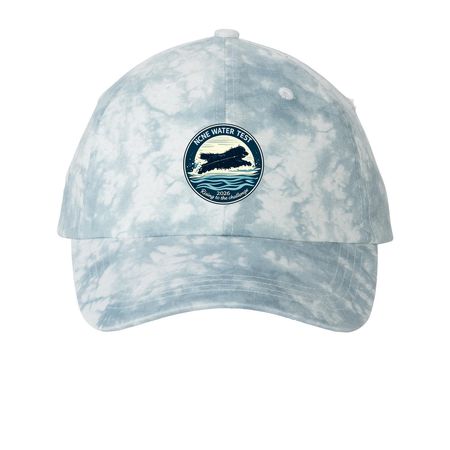 NCNE Water Test Hats, a Light Blue Printed Tie Dye Baseball Hat