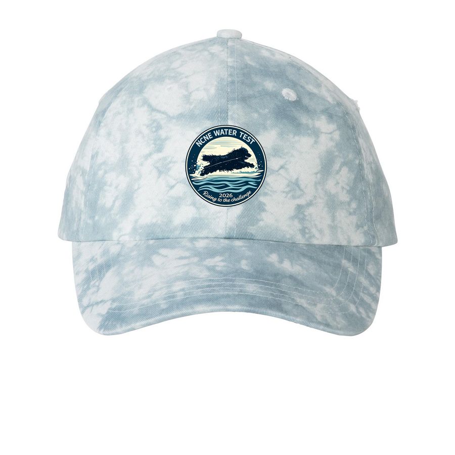 NCNE Water Test Hats, a Light Blue Printed Tie Dye Baseball Hat
