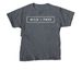 Wild + Free Youth Apparel White Rectangle, a Dark Heather Youth Unisex Tee