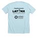 Estamos Aqu? adults, a Heather Ice Blue Premium Unisex Tee (back-view)