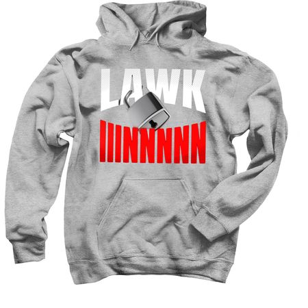 LAWK IN (light font), a Sport Grey Pullover Hoodie