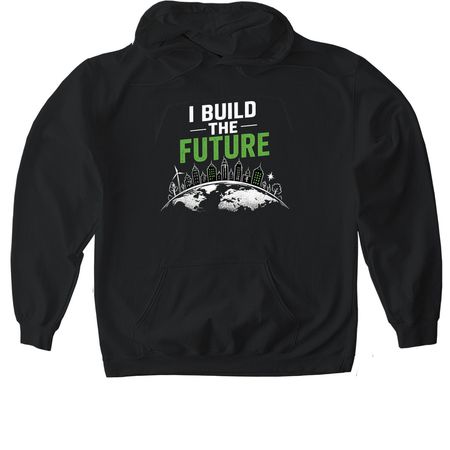 Wear the Future. Fuel the Mission, a Black Gildan Softstyle Pullover Hoodie