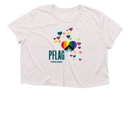 Heartfall&nbsp;, a Heather Dust Women?s Flowy Cropped Tee