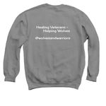 Wolves & Warriors, a Charcoal Crewneck Sweatshirt (back-view)