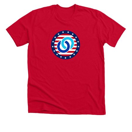 America 250 Foundation Tee, a Solid Red Blend Premium Unisex Tee