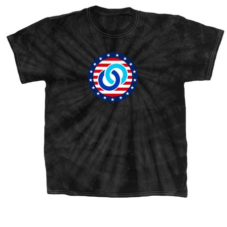 America 250 Foundation Tee, a Black Classic Tie Dye Tee