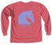 Help the Herd, a Crimson Comfort Colors Long Sleeve Tee (back-view)