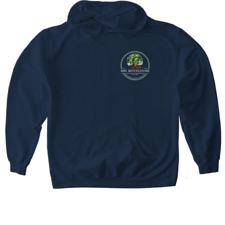 Tree Logo- Adult Navy with Color Print, a Navy Gildan Softstyle Pullover Hoodie