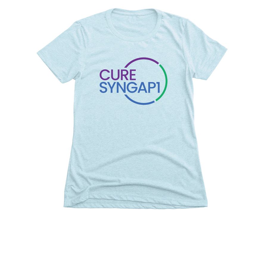 CURE SYNGAP1 LOGO, a Ice Blue Women's Slim Fit Tee