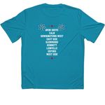 Tournament shirt tech gear, a Atomic Blue Classic Performance Tee (back-view)