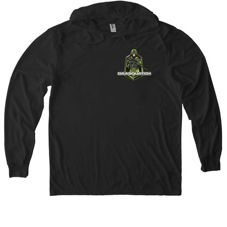DaaSquatch Round & Proud!, a Space Black Allmade Eco Triblend Hoodie Tee