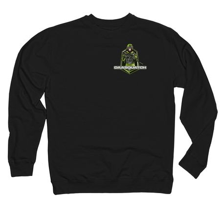 DaaSquatch Round & Proud!, a Black Midweight Crewneck Sweatshirt