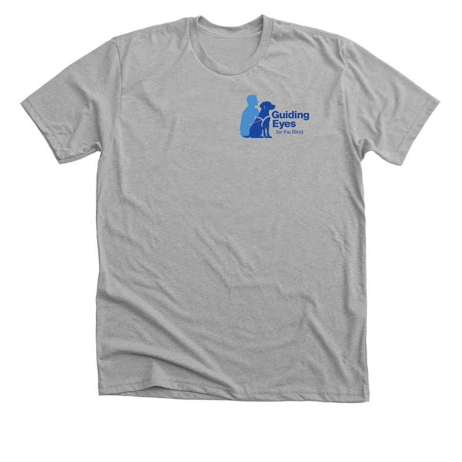 The Language of Guiding Eyes, a Athletic Heather Premium Unisex Tee