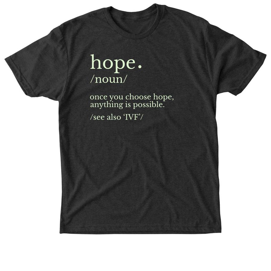Wear Hope, Help Us Grow&nbsp;, a Vintage Black Triblend Unisex Tee