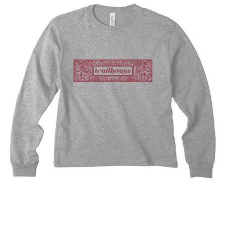 Nature Block Logo, a Athletic Heather Youth Heavyweight Long Sleeve Tee