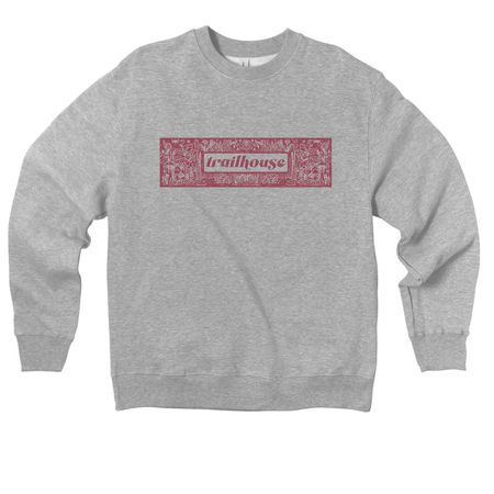 Nature Block Logo, a Athletic Heather Premium Heavyweight Crewneck Sweatshirt