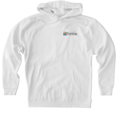 Sweatshirts- Black Logo, a White Heavyweight Pullover Hoodie