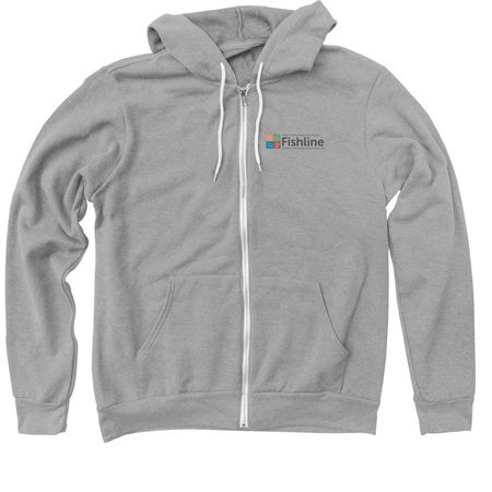 Sweatshirts- Black Logo, a Athletic Heather Zip Up Hoodie